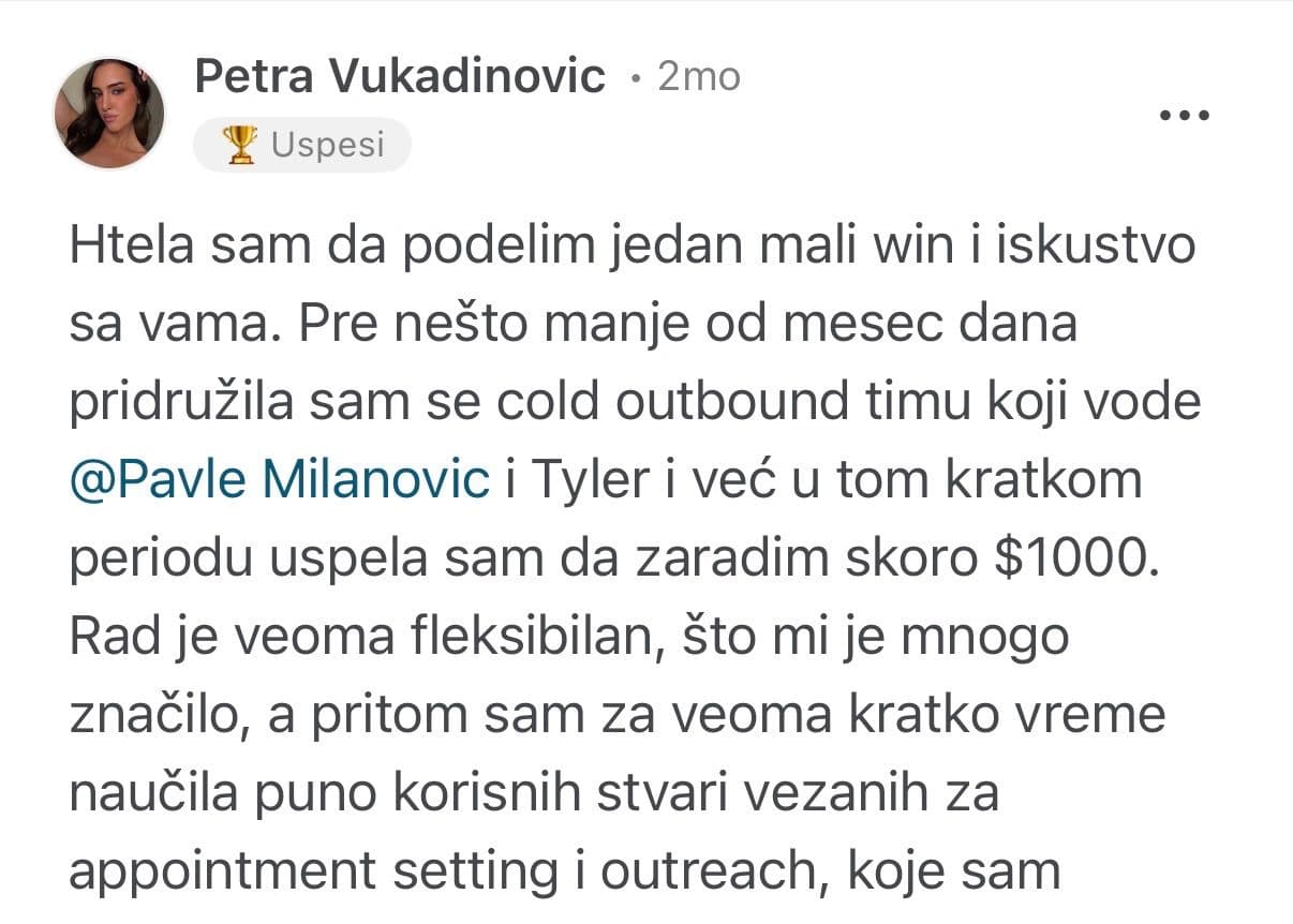 Petra Vukadinović — rezultat